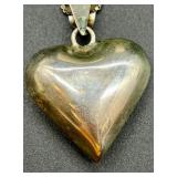 Sterling Silver Heart Pendant Necklace, Bracelet and Native American Style Dangle Earrings Set