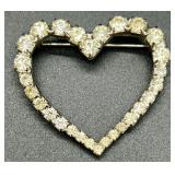 Set of 9 Vintage Rhinestone and Faux Pearl Brooch Pins