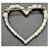 Set of 9 Vintage Rhinestone and Faux Pearl Brooch Pins