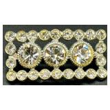 Set of 9 Vintage Rhinestone and Faux Pearl Brooch Pins