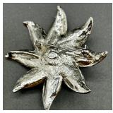 Set of 3 Decorative Costume Brooch Pins - Mask, Leaf, and Flower Designs