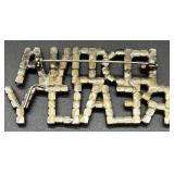 Set of 3 Realtor Brooch Pins including Edina Realty Rhinestone and Sold House Pins