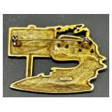 Set of 3 Realtor Brooch Pins including Edina Realty Rhinestone and Sold House Pins