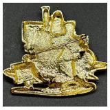 Set of 3 Realtor Brooch Pins including Edina Realty Rhinestone and Sold House Pins