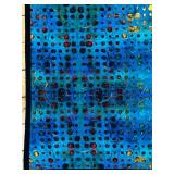 Artisan Handmade Colorful Art Quilt Wall Hanging with Leaf Motif and Patchwork