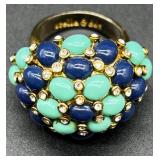 Collection of Fashion Statement Rings Including Marshall Field