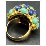 Collection of Fashion Statement Rings Including Marshall Field