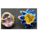 Collection of Fashion Statement Rings Including Marshall Field