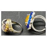 Collection of Fashion Statement Rings Including Marshall Field