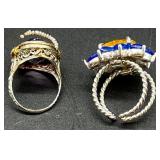 Collection of Fashion Statement Rings Including Marshall Field