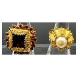 Collection of Fashion Statement Rings Including Marshall Field