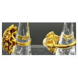 Collection of Fashion Statement Rings Including Marshall Field