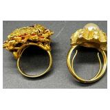 Collection of Fashion Statement Rings Including Marshall Field