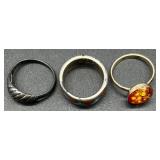 Collection of Fashion Statement Rings Including Marshall Field