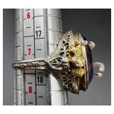 Collection of Fashion Statement Rings Including Marshall Field