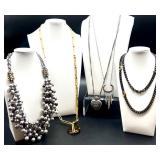 Collection of 5 Fashion Necklaces with Charms and Beaded Details Featuring Stella & Dot and more