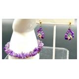 Victorian Enameled Heart Pendant, Amethyst Jewelry, and Brooch Collection