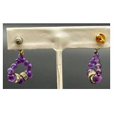 Victorian Enameled Heart Pendant, Amethyst Jewelry, and Brooch Collection