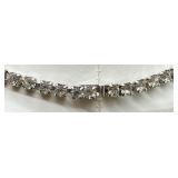 Vintage Rhinestone Jewelry Set with Clip-On Earrings, Necklaces, and Bracelet