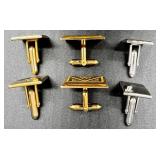 Vintage Cufflinks and Tie Clips Collection - Mixed Styles and Finishes