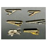Vintage Cufflinks and Tie Clips Collection - Mixed Styles and Finishes