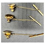 Vintage Cufflinks and Tie Clips Collection - Mixed Styles and Finishes