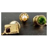 Vintage Cufflinks and Tie Clips Collection - Mixed Styles and Finishes