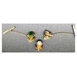 Vintage Cufflinks and Tie Clips Collection - Mixed Styles and Finishes