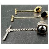 Vintage Cufflinks and Tie Clips Collection - Mixed Styles and Finishes