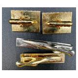 Vintage Cufflinks and Tie Clips Collection - Mixed Styles and Finishes