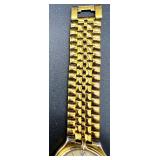 Bulova Quartz Gold-Tone Wristwatch with Day-Date Display