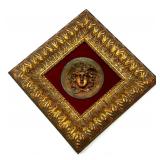 Framed Medusa Relief Plaque with Ornate Gilded Frame by Nash Frame Design