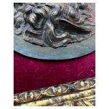 Framed Medusa Relief Plaque with Ornate Gilded Frame by Nash Frame Design