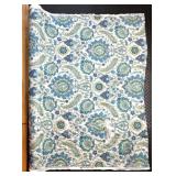 Roll of Covington Upholstery Fabric with Blue and Green Paisley Floral Pattern
