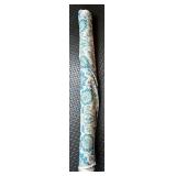 Roll of Covington Upholstery Fabric with Blue and Green Paisley Floral Pattern