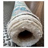 Roll of Covington Upholstery Fabric with Blue and Green Paisley Floral Pattern