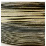 Artisan Ceramic Vessel Sink 16 Inch Round Textured Black and Beige - NIB