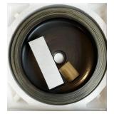 Artisan Ceramic Vessel Sink 16 Inch Round Textured Black and Beige - NIB