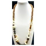 Collection of Assorted Costume Jewelry Necklaces and Earrings with Shell and Abalone Accents