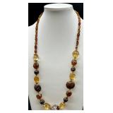 Collection of Assorted Costume Jewelry Necklaces and Earrings with Shell and Abalone Accents