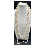 Collection of Assorted Costume Jewelry Necklaces and Earrings with Shell and Abalone Accents