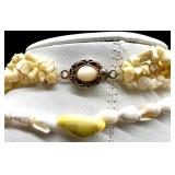 Collection of Assorted Costume Jewelry Necklaces and Earrings with Shell and Abalone Accents