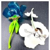 Vintage Costume Jewelry Collection: Beaded Necklaces, Brooches, and Clip-On and Pierced Earrings. Featuring Betsy Johnson Necklace