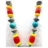 Vintage Costume Jewelry Collection: Beaded Necklaces, Brooches, and Clip-On and Pierced Earrings. Featuring Betsy Johnson Necklace