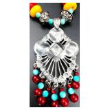 Vintage Costume Jewelry Collection: Beaded Necklaces, Brooches, and Clip-On and Pierced Earrings. Featuring Betsy Johnson Necklace