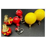 Vintage Costume Jewelry Collection: Beaded Necklaces, Brooches, and Clip-On and Pierced Earrings. Featuring Betsy Johnson Necklace