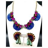 Vintage Costume Jewelry Collection: Beaded Necklaces, Brooches, and Clip-On and Pierced Earrings. Featuring Betsy Johnson Necklace
