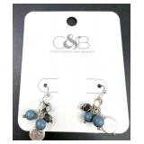 Southwest-Style Statement Necklace with Turquoise Accents and 5 Pairs of Earrings including Christopher and Banks