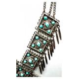 Southwest-Style Statement Necklace with Turquoise Accents and 5 Pairs of Earrings including Christopher and Banks