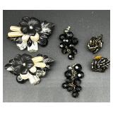 Collection of Vintage and Statement Clip-On Earrings Assorted Styles and Materials